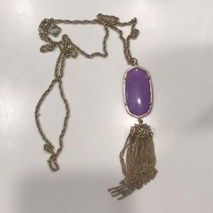 Kendra Scott purple tassel necklace